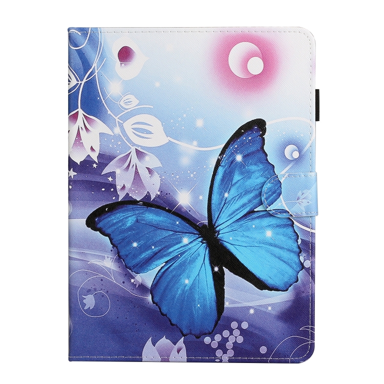 Colored Drawing Pattern Horizontal Flip PU Leather Case with Holder & Card Slot & Sleep / Wake-up Function For iPad Pro 10.2 2021 / 2020 / 2019 / 10.5 (2019)(Blue Butterfly) Colored Drawing Pattern Horizontal Flip PU Leather Case with Holder & Card Slot & Sleep / Wake-up Function For iPad Pro 10.2 2021 / 2020 / 2019 / 10.5 (2019)(Blue Butterfly)