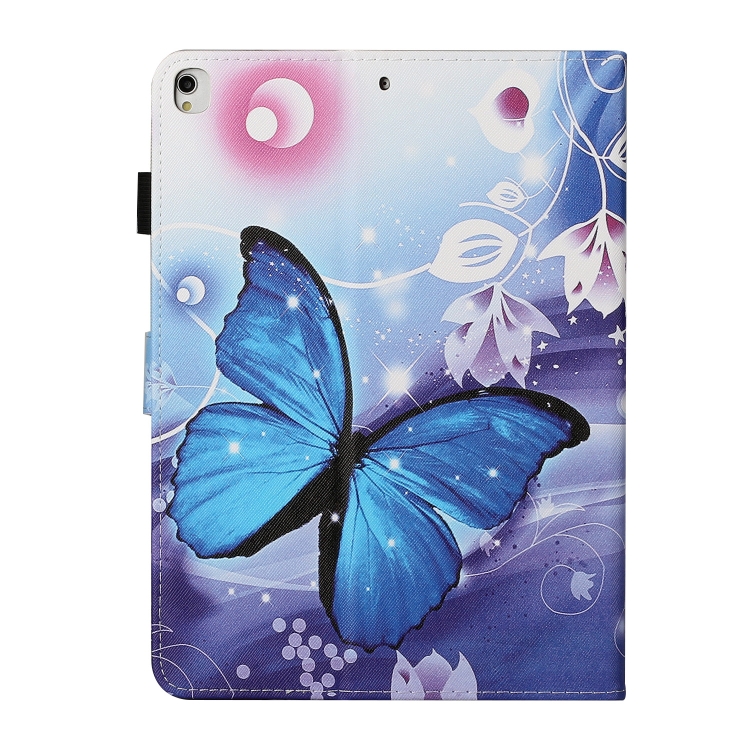 Colored Drawing Pattern Horizontal Flip PU Leather Case with Holder & Card Slot & Sleep / Wake-up Function For iPad Pro 10.2 2021 / 2020 / 2019 / 10.5 (2019)(Blue Butterfly) Colored Drawing Pattern Horizontal Flip PU Leather Case with Holder & Card Slot & Sleep / Wake-up Function For iPad Pro 10.2 2021 / 2020 / 2019 / 10.5 (2019)(Blue Butterfly)