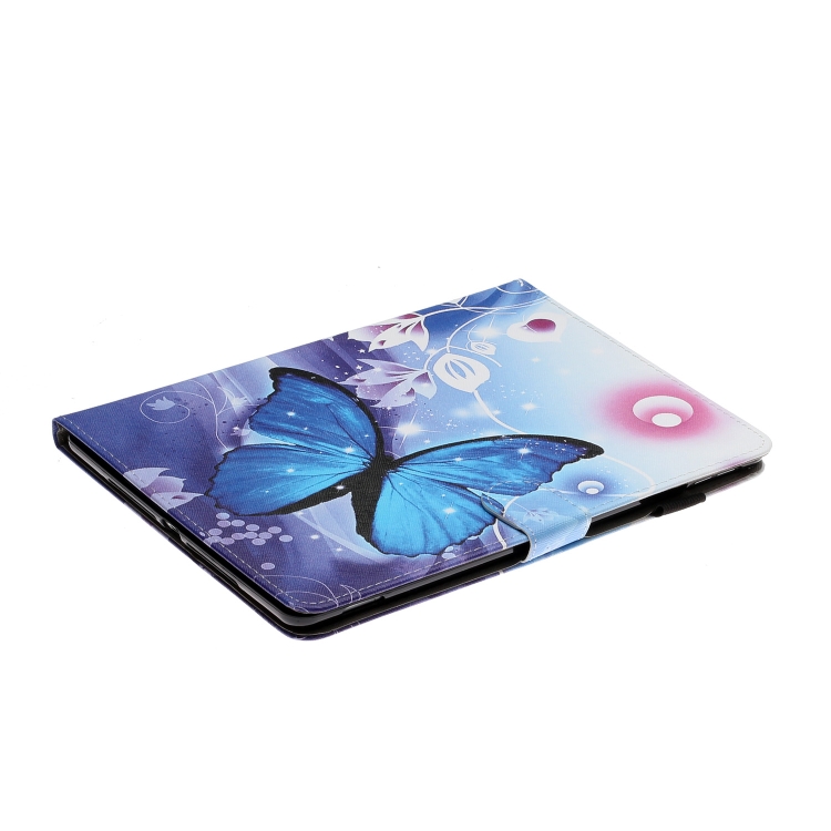 Colored Drawing Pattern Horizontal Flip PU Leather Case with Holder & Card Slot & Sleep / Wake-up Function For iPad Pro 10.2 2021 / 2020 / 2019 / 10.5 (2019)(Blue Butterfly) Colored Drawing Pattern Horizontal Flip PU Leather Case with Holder & Card Slot & Sleep / Wake-up Function For iPad Pro 10.2 2021 / 2020 / 2019 / 10.5 (2019)(Blue Butterfly)