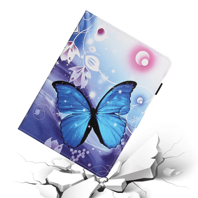 Colored Drawing Pattern Horizontal Flip PU Leather Case with Holder & Card Slot & Sleep / Wake-up Function For iPad Pro 10.2 2021 / 2020 / 2019 / 10.5 (2019)(Blue Butterfly) Colored Drawing Pattern Horizontal Flip PU Leather Case with Holder & Card Slot & Sleep / Wake-up Function For iPad Pro 10.2 2021 / 2020 / 2019 / 10.5 (2019)(Blue Butterfly)