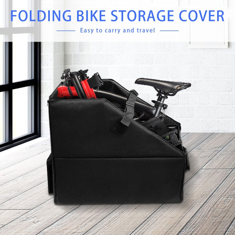 Coffre de voiture en tissu Oxford, boîte de rangement pliable pour vélo  sans couvercle anti-poussière (noir)