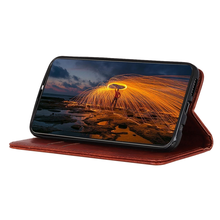 Samsung Galaxy S24 Ultra Magnetic Crazy Horse Texture Leather Phone Case(Brown) Samsung Galaxy S24 Ultra Magnetic Crazy Horse Texture Leather Phone Case(Brown)