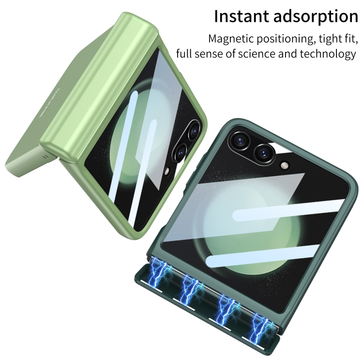 For Samsung Galaxy Z Flip5 GKK Integrated Full Coverage Folding Phone Case(Green) For Samsung Galaxy Z Flip5 GKK Integrated Full Coverage Folding Phone Case(Green)