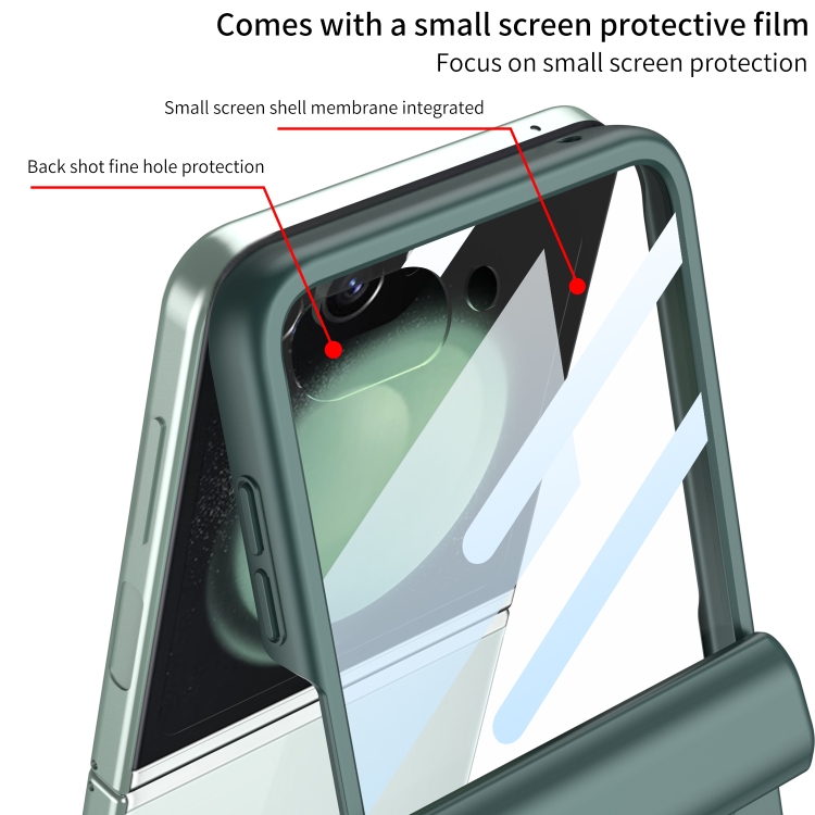 For Samsung Galaxy Z Flip5 GKK Integrated Full Coverage Folding Phone Case(Green) For Samsung Galaxy Z Flip5 GKK Integrated Full Coverage Folding Phone Case(Green)