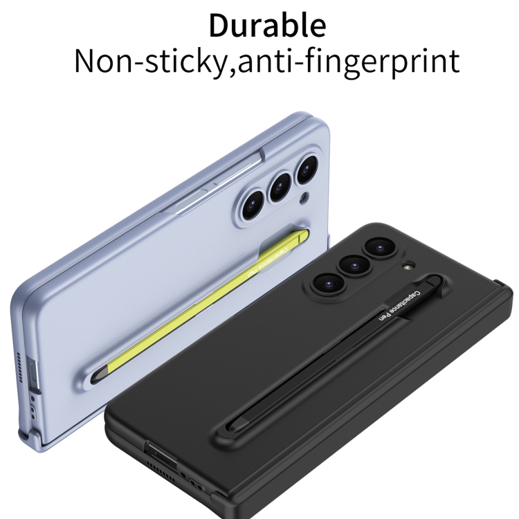 For Samsung Galaxy Z Fold5 5G GKK Integrated Fold Hinge Phone Case with Pen Slots, No Include Pen(Blue)