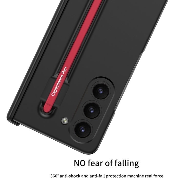 For Samsung Galaxy Z Fold5 5G GKK Integrated Fold Hinge Phone Case with Pen Slots, No Include Pen(Blue)