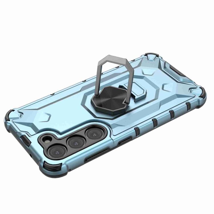For Samsung Galaxy S23 Ultra 5G Ice Armor Series Ring Holder Phone Case(Blue) For Samsung Galaxy S23 Ultra 5G Ice Armor Series Ring Holder Phone Case(Blue)