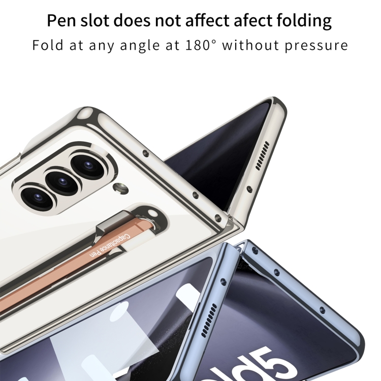 For Samsung Galaxy Z Fold5 5G GKK Integrated PC Phone Case with Pen Slot, No Include Pen(Blue) For Samsung Galaxy Z Fold5 5G GKK Integrated PC Phone Case with Pen Slot, No Include Pen(Blue)
