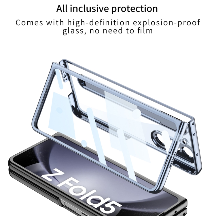 For Samsung Galaxy Z Fold5 5G GKK Integrated PC Phone Case with Pen Slot, No Include Pen(Blue) For Samsung Galaxy Z Fold5 5G GKK Integrated PC Phone Case with Pen Slot, No Include Pen(Blue)