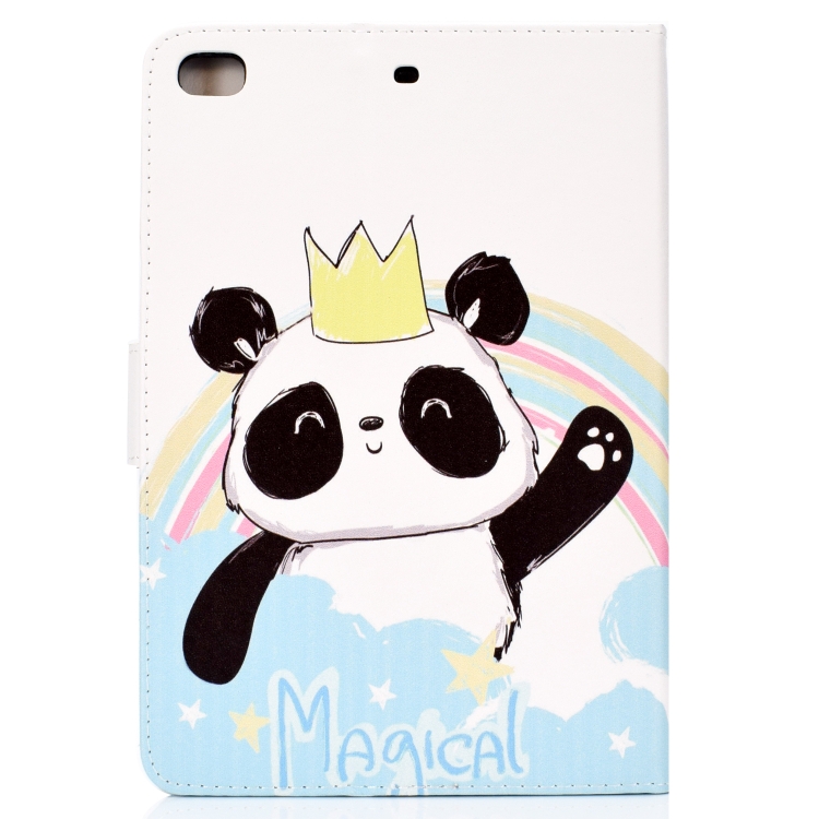 For iPad mini1 / 2 / 3 / 4 Colored Drawing Pattern Horizontal Flip PU Leather Case with Holder & Card Slot & Sleep / Wake-up Function(Crown Panda) For iPad mini1 / 2 / 3 / 4 Colored Drawing Pattern Horizontal Flip PU Leather Case with Holder & Card Slot & Sleep / Wake-up Function(Crown Panda)