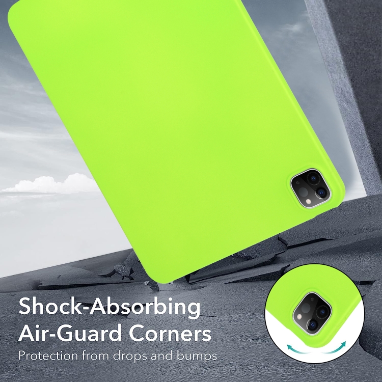 For iPad Air 13 2024 Oil Spray Skin-friendly TPU Tablet Case(Fluorescent Green)