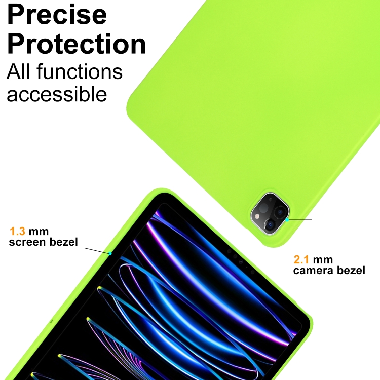 For iPad Air 13 2024 Oil Spray Skin-friendly TPU Tablet Case(Fluorescent Green)
