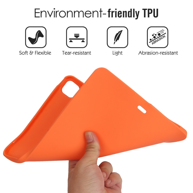 For iPad Pro 12.9 2018/2020/2021/2022 Oil Spray Skin-friendly TPU Tablet Case(Orange) For iPad Pro 12.9 2018/2020/2021/2022 Oil Spray Skin-friendly TPU Tablet Case(Orange)