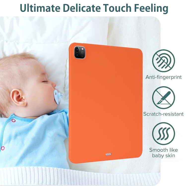 For iPad Pro 12.9 2018/2020/2021/2022 Oil Spray Skin-friendly TPU Tablet Case(Orange) For iPad Pro 12.9 2018/2020/2021/2022 Oil Spray Skin-friendly TPU Tablet Case(Orange)