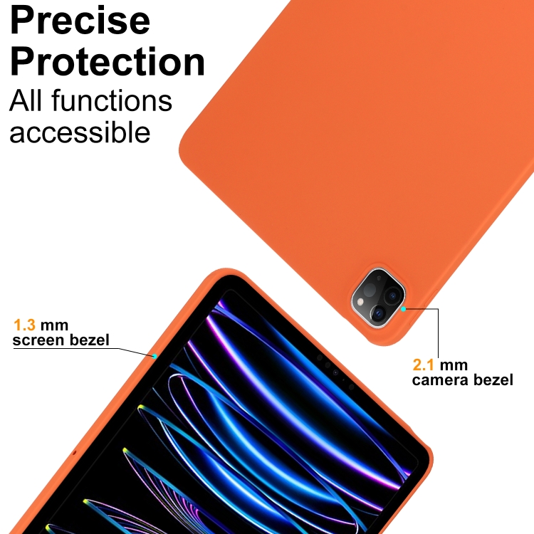 For iPad Pro 12.9 2018/2020/2021/2022 Oil Spray Skin-friendly TPU Tablet Case(Orange) For iPad Pro 12.9 2018/2020/2021/2022 Oil Spray Skin-friendly TPU Tablet Case(Orange)