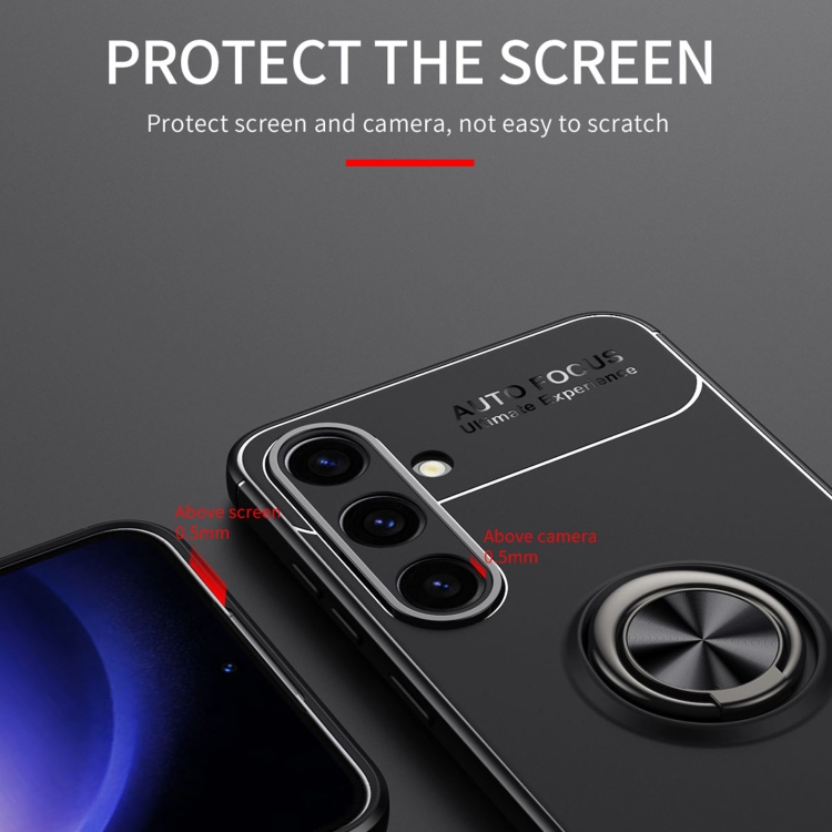 For Samsung Galaxy S24 5G Metal Ring Holder TPU Phone Case(Black+Red) For Samsung Galaxy S24 5G Metal Ring Holder TPU Phone Case(Black+Red)