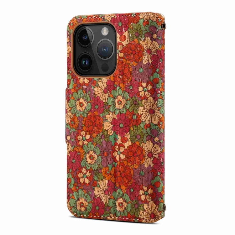 For iPhone 11 Pro Max Denior Flower Language Series Cork Fabric Oil Edge Leather Phone Case(Summer) For iPhone 11 Pro Max Denior Flower Language Series Cork Fabric Oil Edge Leather Phone Case(Summer)