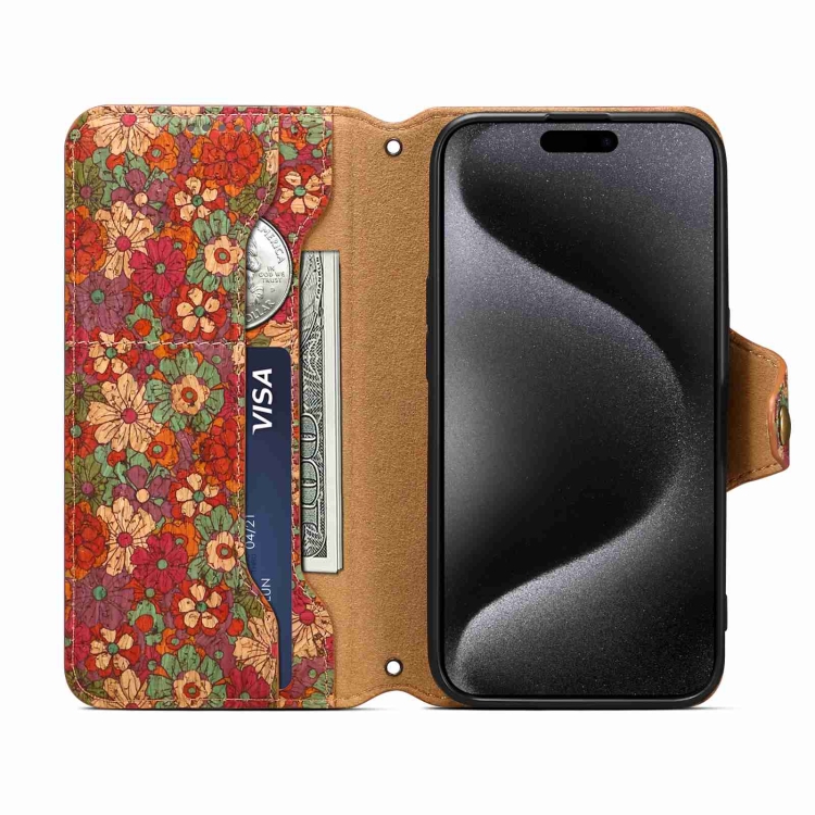 For iPhone 11 Pro Max Denior Flower Language Series Cork Fabric Oil Edge Leather Phone Case(Summer) For iPhone 11 Pro Max Denior Flower Language Series Cork Fabric Oil Edge Leather Phone Case(Summer)