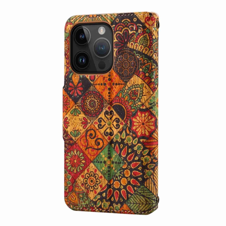 For iPhone 14 Plus Denior Flower Language Series Cork Fabric Oil Edge Leather Phone Case(Autumn) For iPhone 14 Plus Denior Flower Language Series Cork Fabric Oil Edge Leather Phone Case(Autumn)
