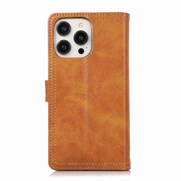 For iPhone 14 Plus Wristband Card Slot Leather Phone Case(Brown) For iPhone 14 Plus Wristband Card Slot Leather Phone Case(Brown)