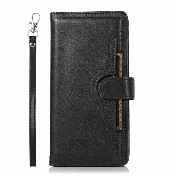For iPhone 15 Wristband Card Slot Leather Phone Case(Black) For iPhone 15 Wristband Card Slot Leather Phone Case(Black)