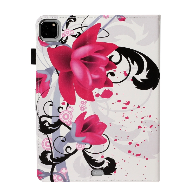 For iPad Pro 11 (2020) Colored Drawing Pattern Horizontal Flip PU Leather Tablet Case with Holder & Card Slot & Sleep / Wake-up Function(Flowers) For iPad Pro 11 (2020) Colored Drawing Pattern Horizontal Flip PU Leather Tablet Case with Holder & Card Slot & Sleep / Wake-up Function(Flowers)