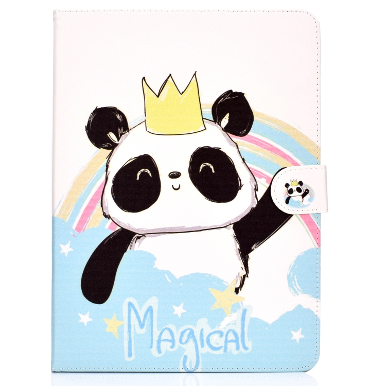 For iPad 10.2 Colored Drawing Pattern Horizontal Flip PU Leather Case with Holder & Card Slot & Sleep / Wake-up Function(Crown Panda) For iPad 10.2 Colored Drawing Pattern Horizontal Flip PU Leather Case with Holder & Card Slot & Sleep / Wake-up Function(Crown Panda)