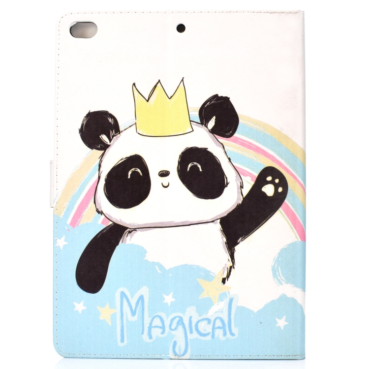 For iPad 10.2 Colored Drawing Pattern Horizontal Flip PU Leather Case with Holder & Card Slot & Sleep / Wake-up Function(Crown Panda) For iPad 10.2 Colored Drawing Pattern Horizontal Flip PU Leather Case with Holder & Card Slot & Sleep / Wake-up Function(Crown Panda)
