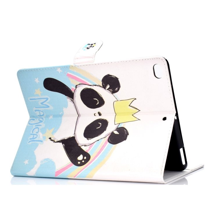 For iPad 10.2 Colored Drawing Pattern Horizontal Flip PU Leather Case with Holder & Card Slot & Sleep / Wake-up Function(Crown Panda) For iPad 10.2 Colored Drawing Pattern Horizontal Flip PU Leather Case with Holder & Card Slot & Sleep / Wake-up Function(Crown Panda)