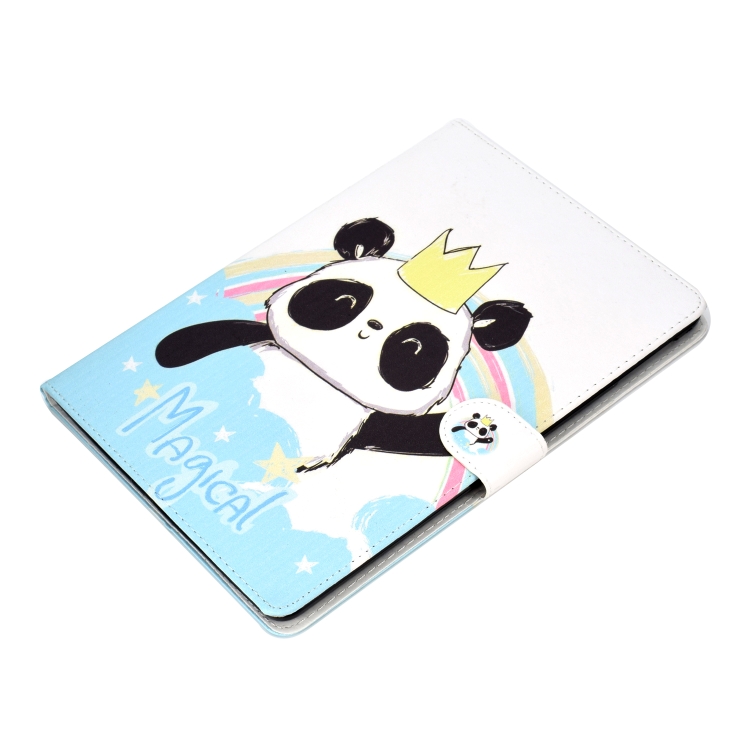 For iPad 10.2 Colored Drawing Pattern Horizontal Flip PU Leather Case with Holder & Card Slot & Sleep / Wake-up Function(Crown Panda) For iPad 10.2 Colored Drawing Pattern Horizontal Flip PU Leather Case with Holder & Card Slot & Sleep / Wake-up Function(Crown Panda)