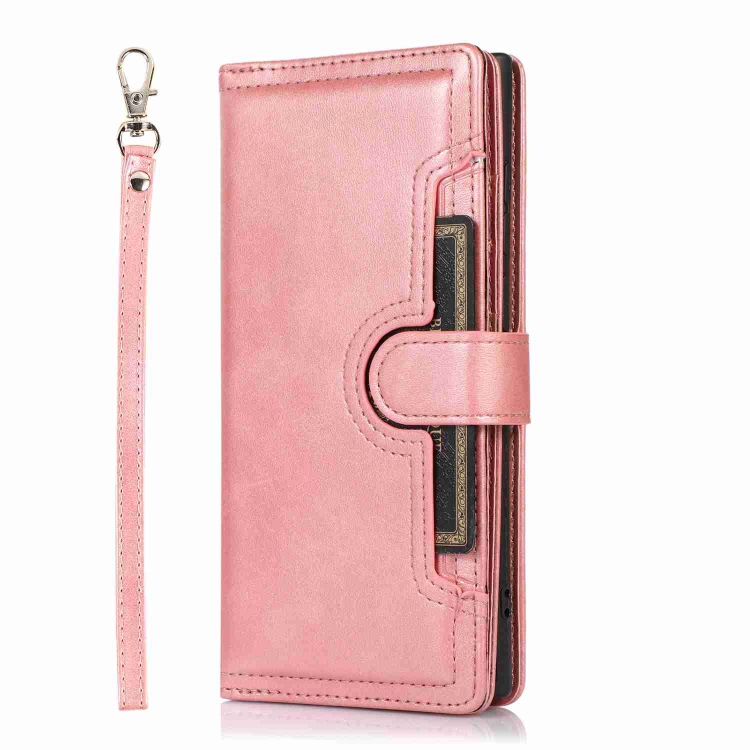 For Samsung Galaxy S22 5G Wristband Card Slot Leather Phone Case(Rose Gold) For Samsung Galaxy S22 5G Wristband Card Slot Leather Phone Case(Rose Gold)