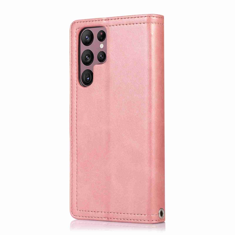For Samsung Galaxy S22 5G Wristband Card Slot Leather Phone Case(Rose Gold) For Samsung Galaxy S22 5G Wristband Card Slot Leather Phone Case(Rose Gold)