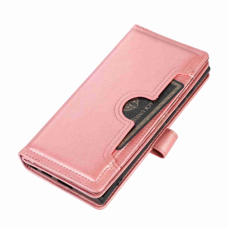 For Samsung Galaxy S22 5G Wristband Card Slot Leather Phone Case(Rose Gold) For Samsung Galaxy S22 5G Wristband Card Slot Leather Phone Case(Rose Gold)