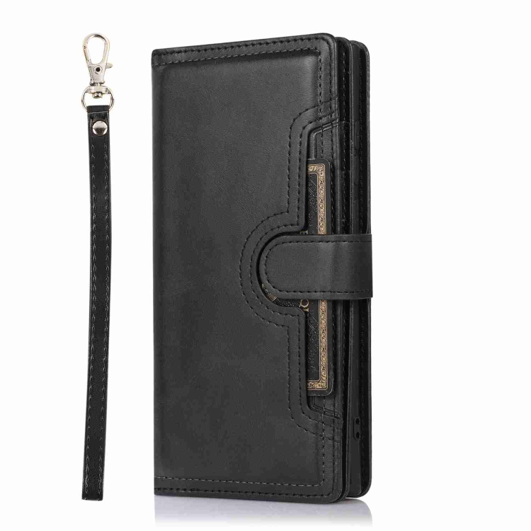 For Samsung Galaxy S22+ 5G Wristband Card Slot Leather Phone Case(Black) For Samsung Galaxy S22+ 5G Wristband Card Slot Leather Phone Case(Black)
