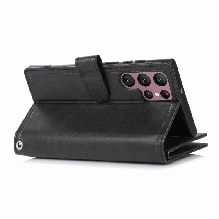 For Samsung Galaxy S22+ 5G Wristband Card Slot Leather Phone Case(Black) For Samsung Galaxy S22+ 5G Wristband Card Slot Leather Phone Case(Black)