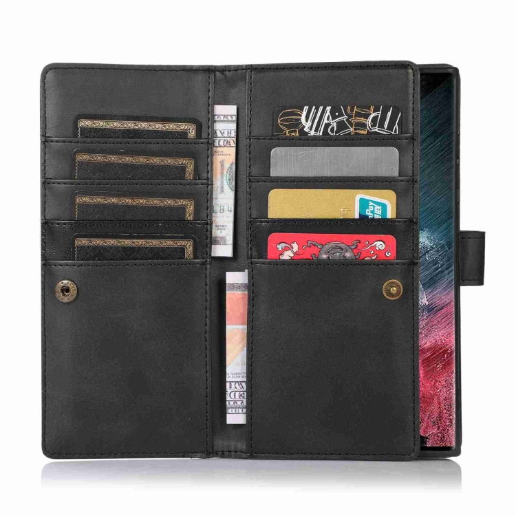 For Samsung Galaxy S22+ 5G Wristband Card Slot Leather Phone Case(Black) For Samsung Galaxy S22+ 5G Wristband Card Slot Leather Phone Case(Black)