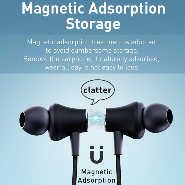 Hileo Hi75 Wireless Bluetooth Hanging Neck In-ear Sports Earphone(Black)