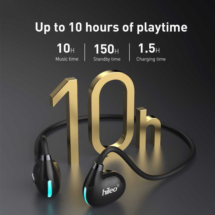 Hileo Hi73 Wireless Bluetooth Hanging Neck IPX4 Sports Earphone(White)