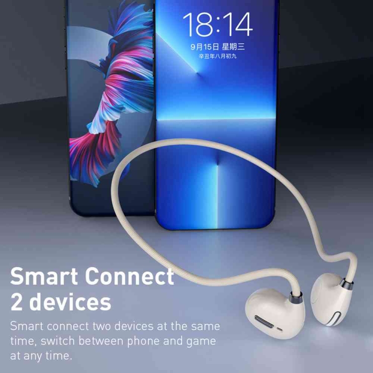 Hileo Hi73 Wireless Bluetooth Hanging Neck IPX4 Sports Earphone(White)