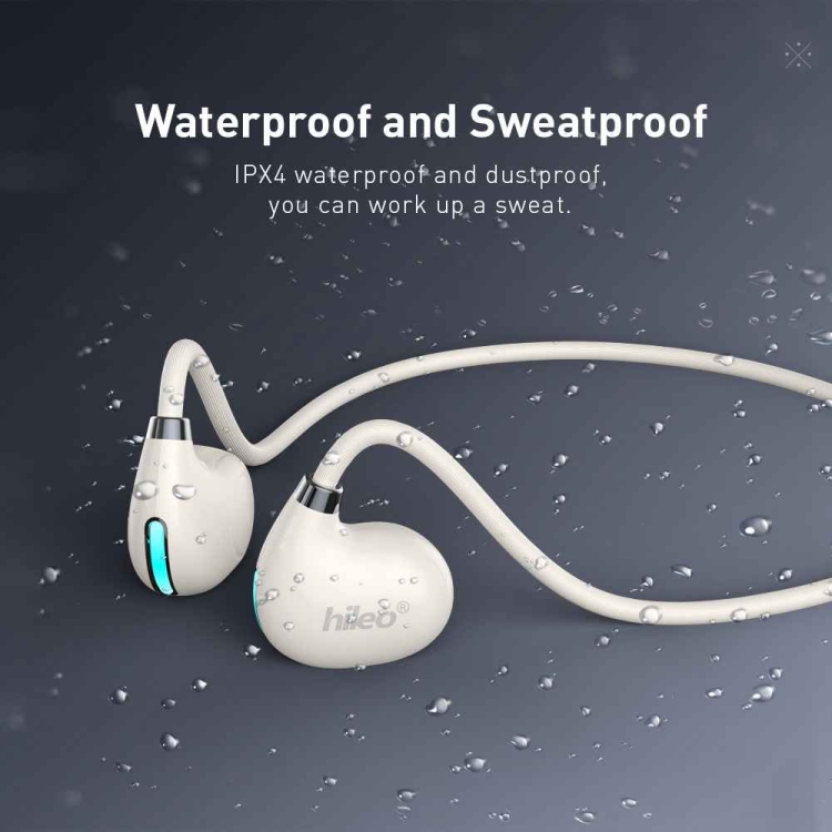 Hileo Hi73 Wireless Bluetooth Hanging Neck IPX4 Sports Earphone(White)