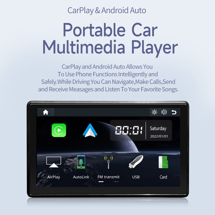 Stereo Portatile per Auto Wireless Carplay Android Auto