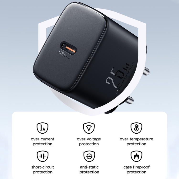 ⁧JOYROOM JR-TCF11 25W USB-C / Type-C شاحن سريع مع مجموعة كابل، قابس الاتحاد الأوروبي (أبيض)⁩ - 13