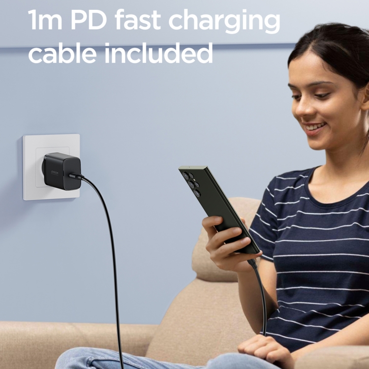 ⁧JOYROOM JR-TCF11 25W USB-C / Type-C شاحن سريع مع مجموعة كابل، قابس الاتحاد الأوروبي (أبيض)⁩ - 14