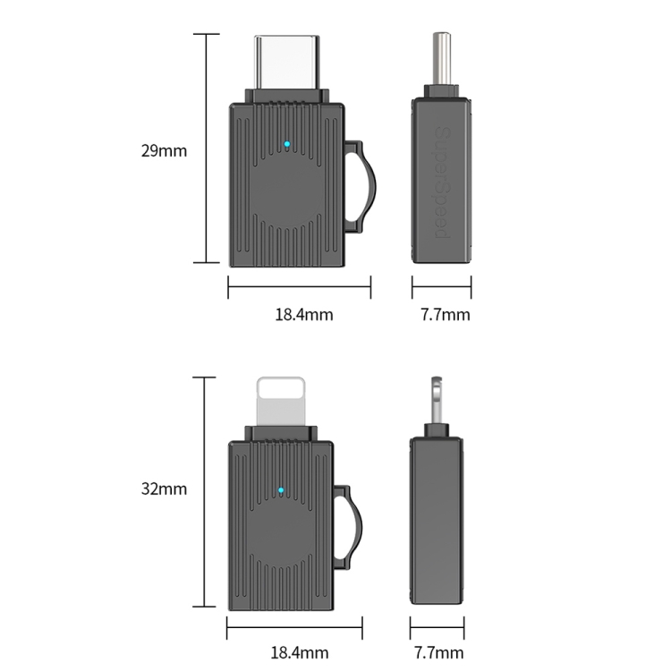 USB to USB-C / Type-C Multifunction Travel Case Shape Apapter(Light Gold) USB to USB-C / Type-C Multifunction Travel Case Shape Apapter(Light Gold)
