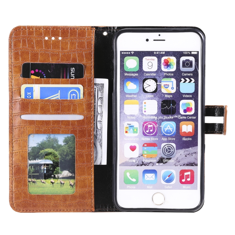 For iPhone SE 2022 / SE 2020 / 8 / 7 Regular Crocodile Texture Horizontal Flip Leather Case with Holder & Card Slots & Wallet & Photo Frame & Lanyard(Brown) For iPhone SE 2022 / SE 2020 / 8 / 7 Regular Crocodile Texture Horizontal Flip Leather Case with Holder & Card Slots & Wallet & Photo Frame & Lanyard(Brown)