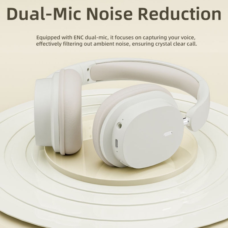 T2 Foldable High Definition Stereo ENC Noise Reduction Wireless Gaming  Headphones with Mic(Khaki)