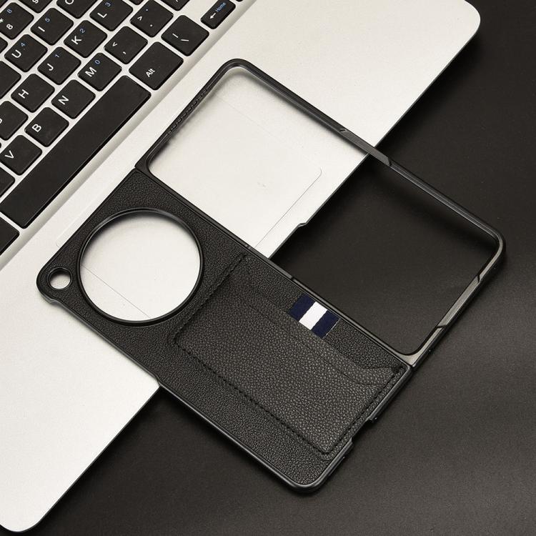 For OPPO Find N6 5G Litchi Texture Card Slots Back Cover Phone Case(Black)