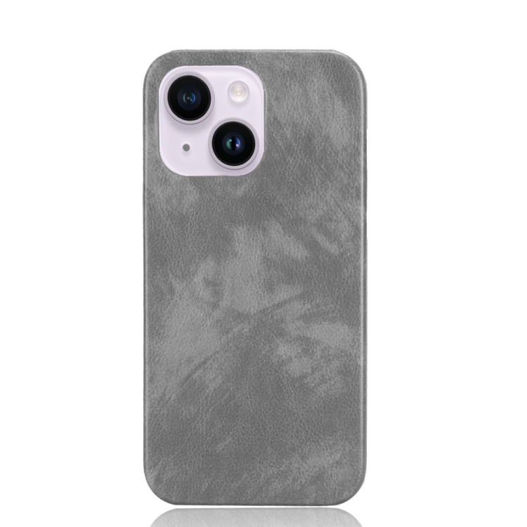 For iPhone 15 Plus Litchi Texture Back Cover Phone Case(Grey) For iPhone 15 Plus Litchi Texture Back Cover Phone Case(Grey)