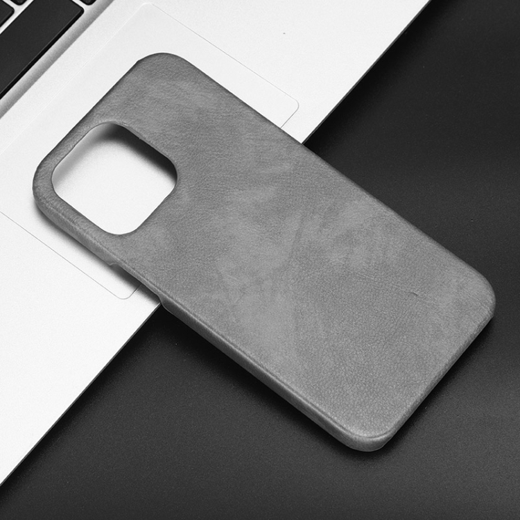 For iPhone 15 Plus Litchi Texture Back Cover Phone Case(Grey) For iPhone 15 Plus Litchi Texture Back Cover Phone Case(Grey)