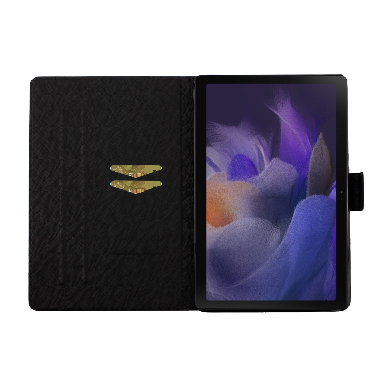 Couverture de boîtier de tablette Compatible avec l'étui Samsung Galaxy Tab  A9 Plus 11 pouces à trois volets for tablette intelligente, coque arrière